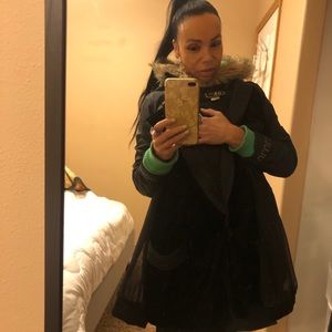 R & K Evening black velvet & Sheer jacket Sz 22W